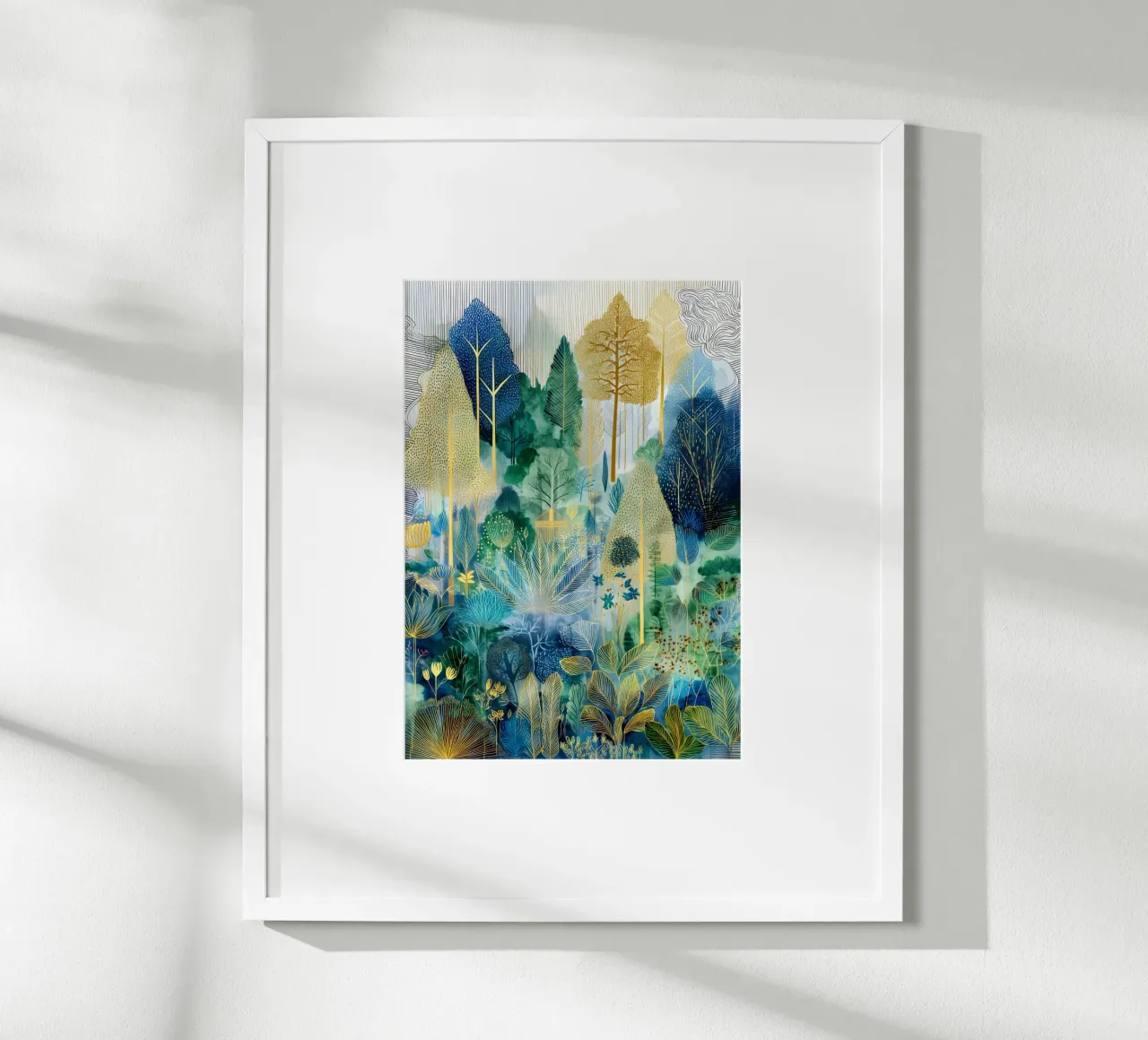 Foresta blu e verde poster da Justyna Jaszke JBJart