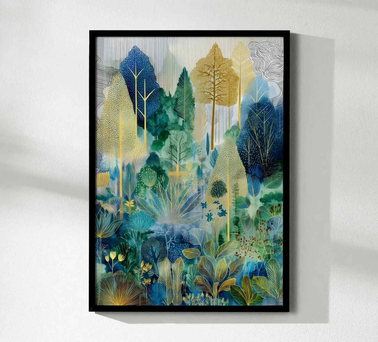 Foresta blu e verde poster da Justyna Jaszke JBJart