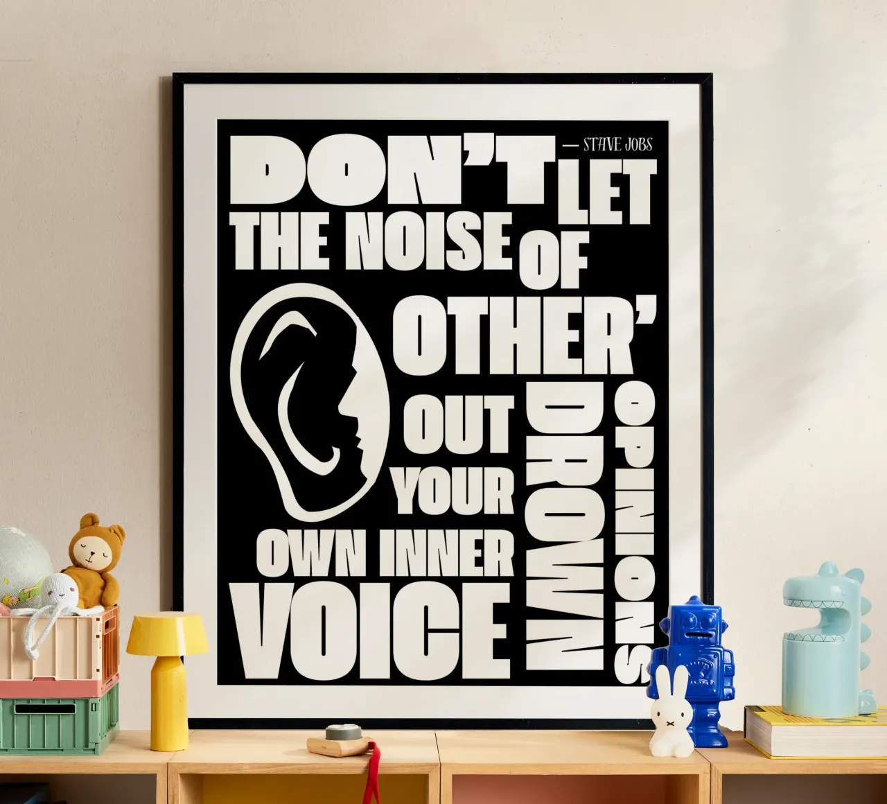 citazioni - Steve Jobs poster con telaio in alluminio da moraaGP