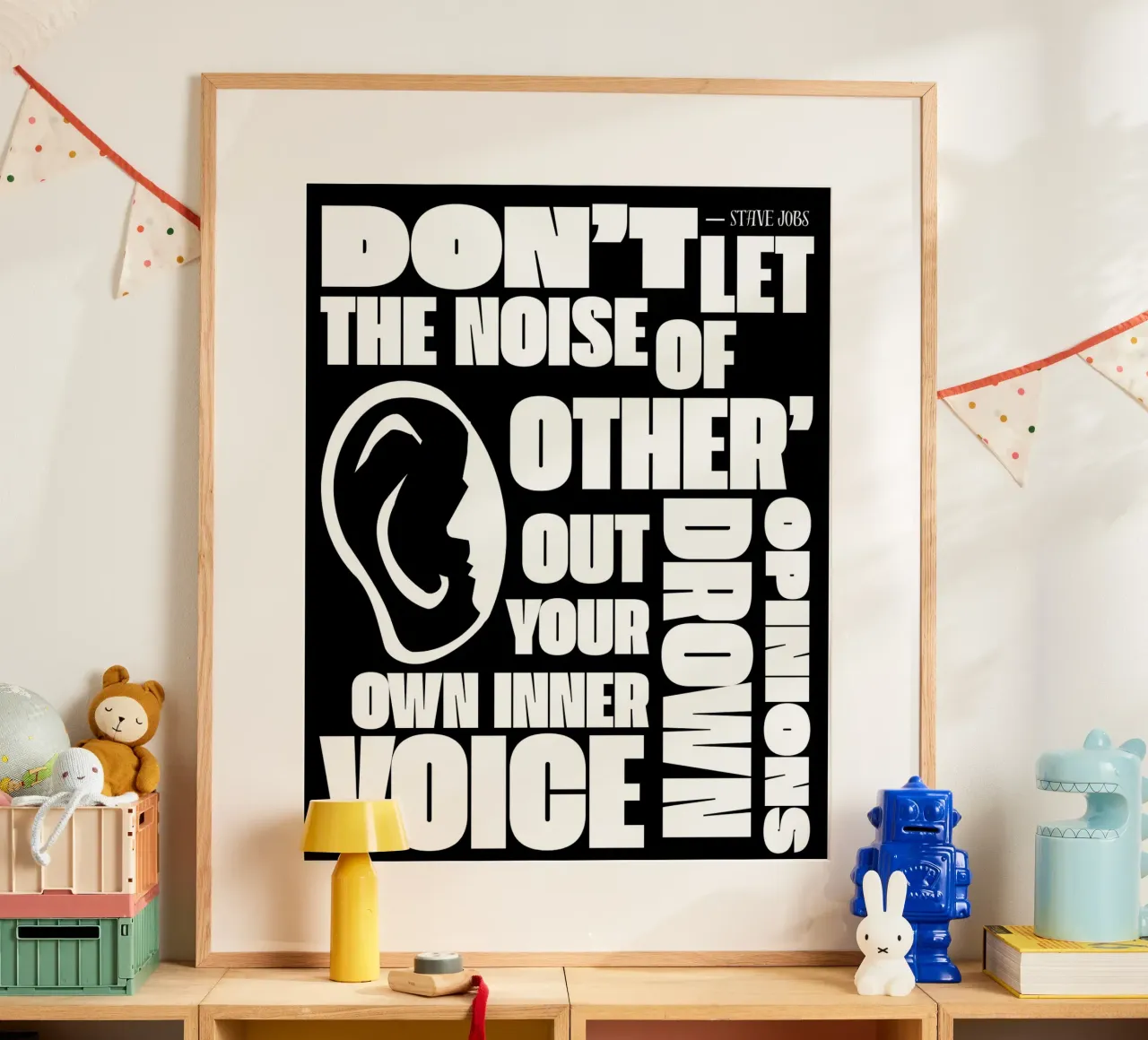 citazioni - Steve Jobs poster con telaio in alluminio da moraaGP