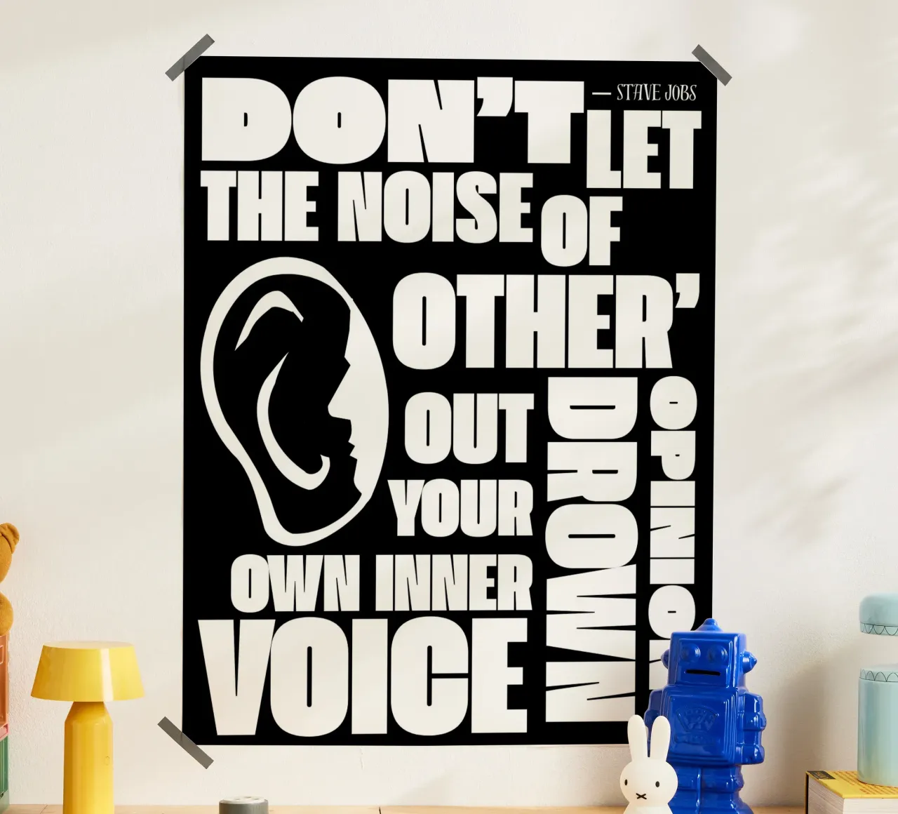 citazioni - Steve Jobs poster con telaio in alluminio da moraaGP