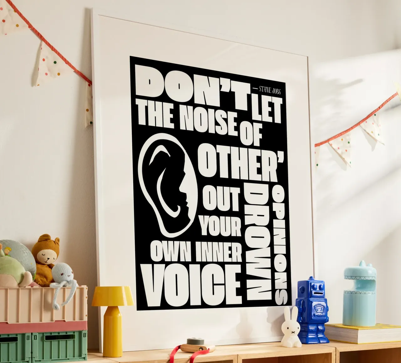 citazioni - Steve Jobs poster con telaio in alluminio da moraaGP