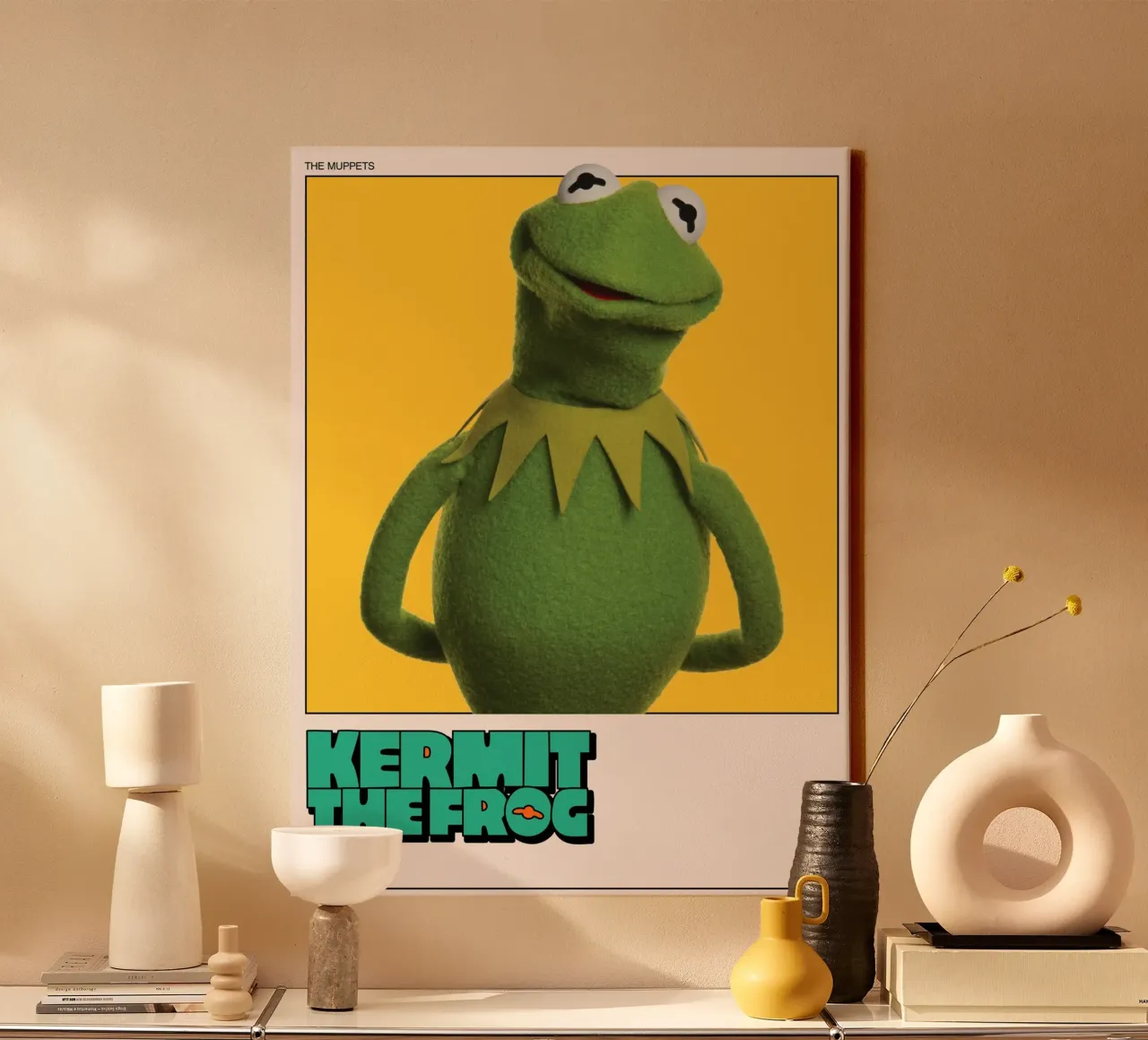 Kermit the frog canvas met Baklijst van The Muppets