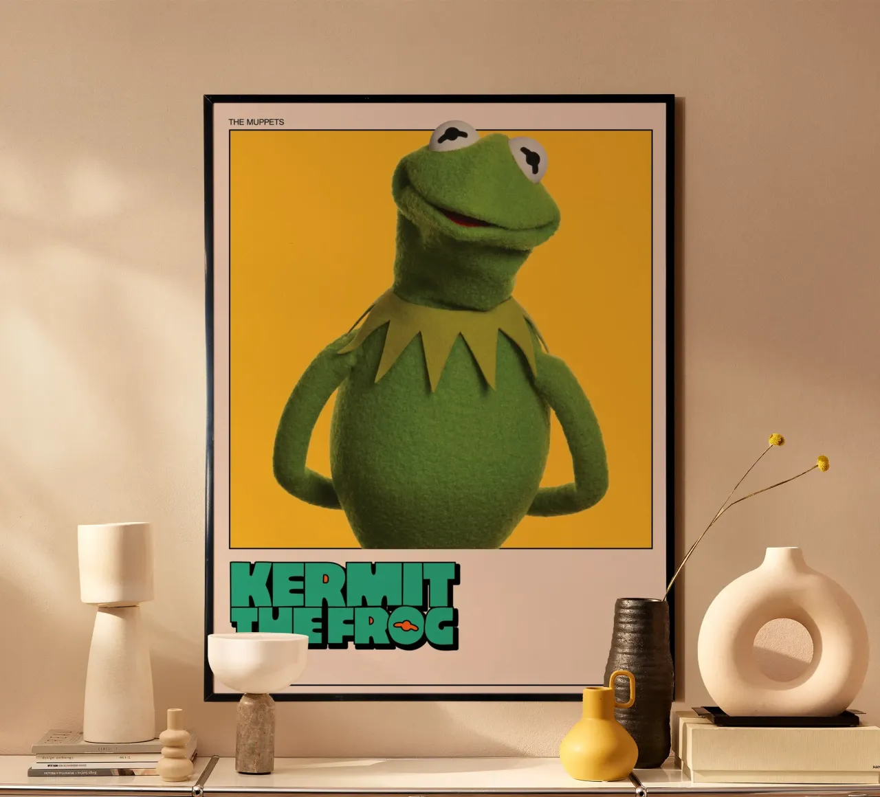 Kermit the frog poster con telaio in legno da The Muppets