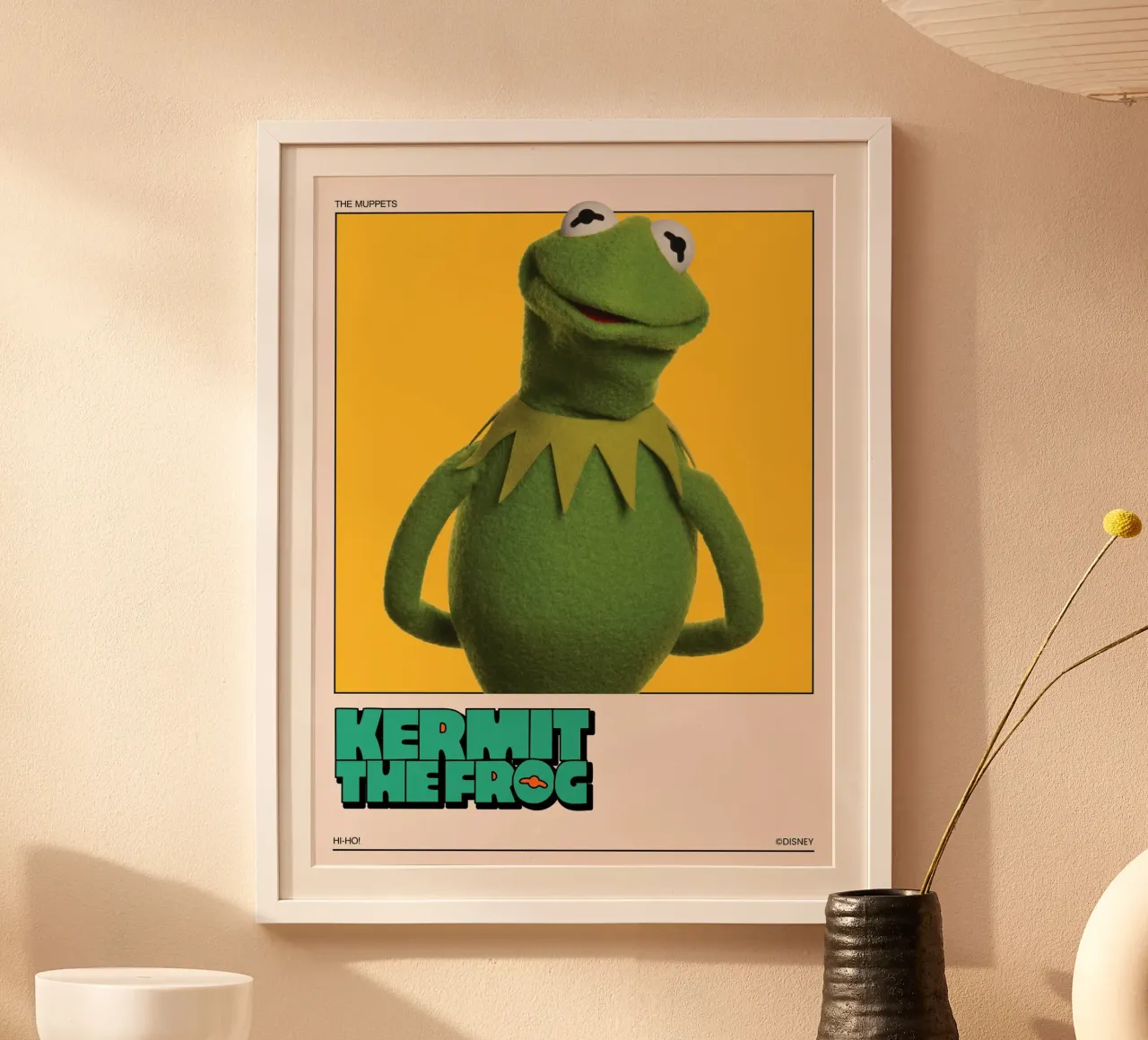 Kermit the frog poster con telaio in legno da The Muppets