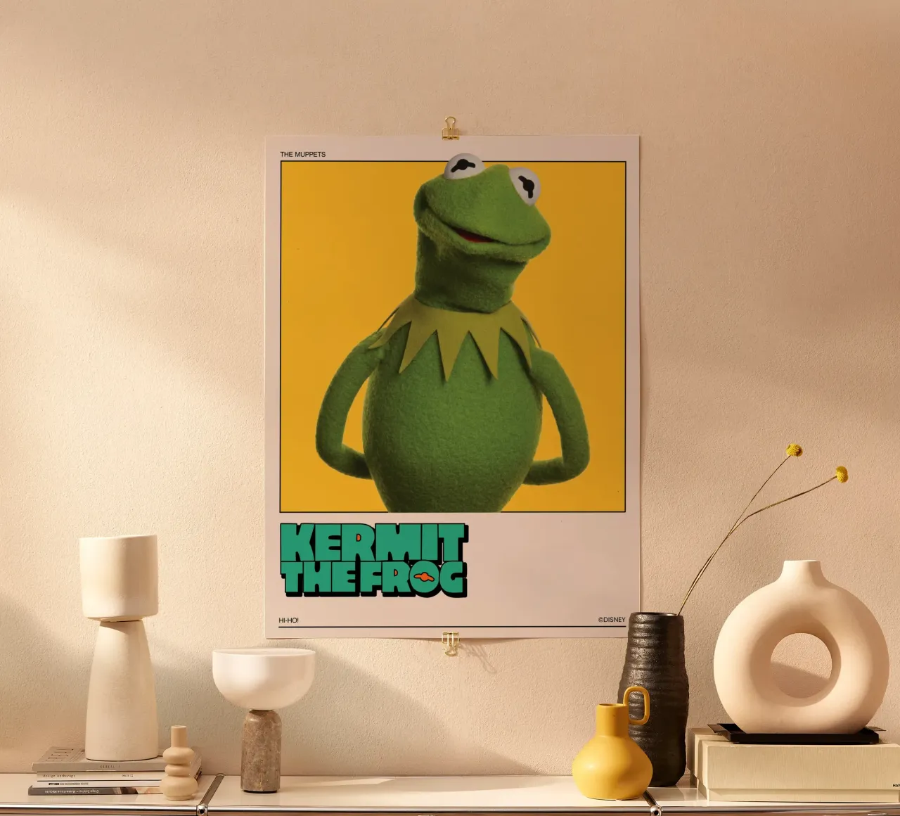 Kermit the frog poster con telaio in legno da The Muppets