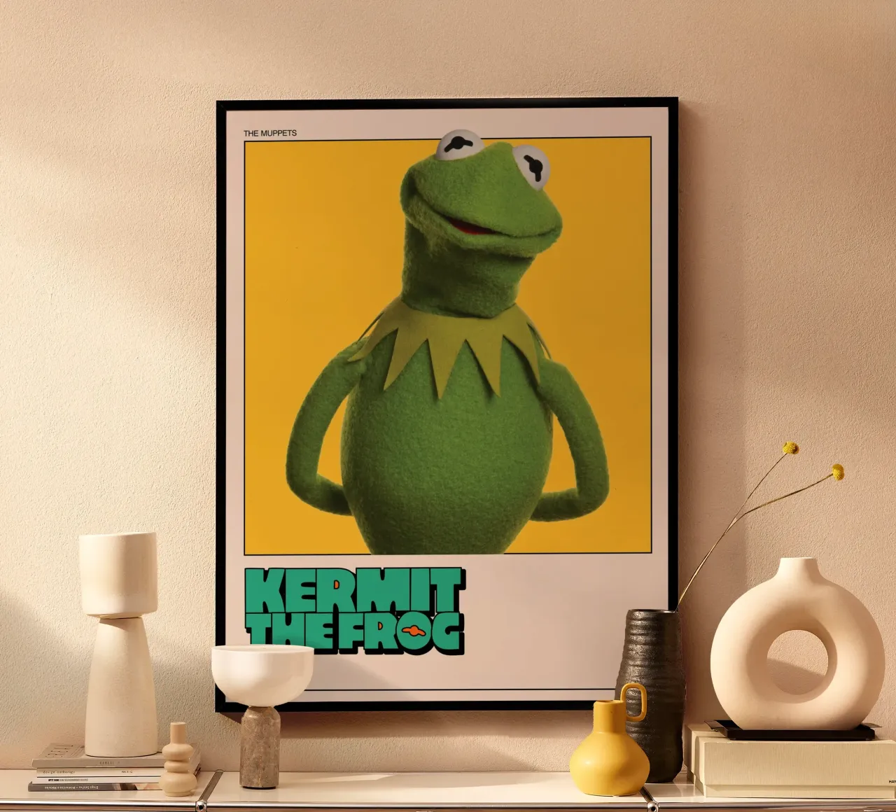 Kermit the frog poster con telaio in legno da The Muppets