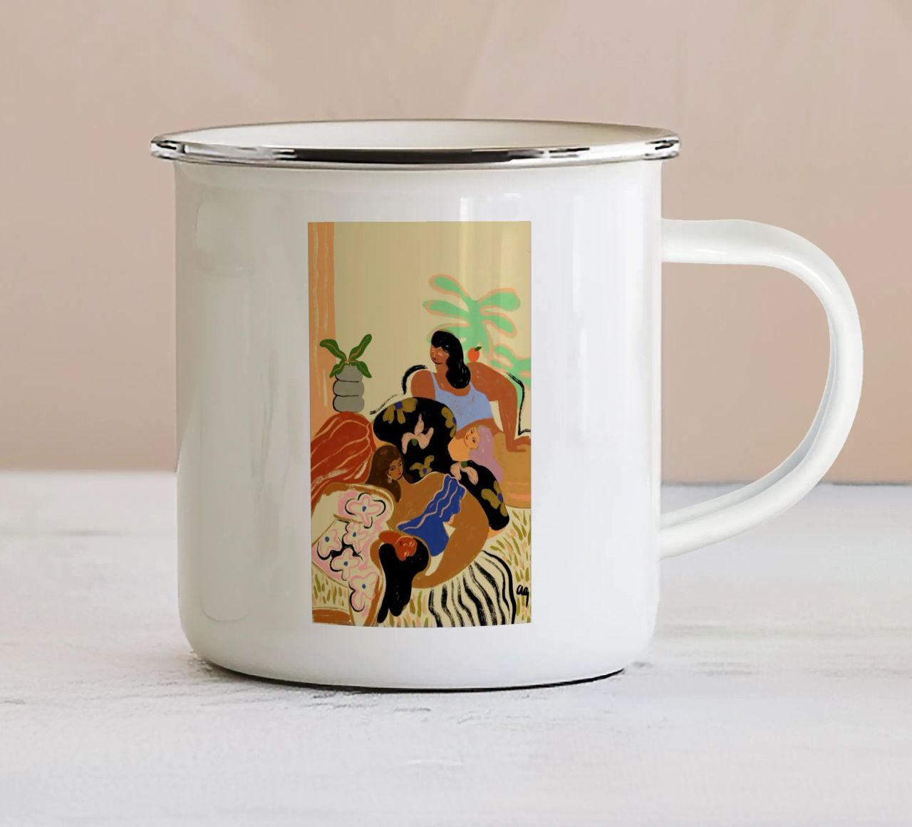 Cozy Wozy tazza in smalto da Arty Guava