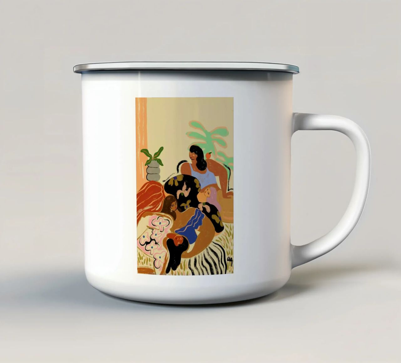 Cozy Wozy tazza in smalto da Arty Guava