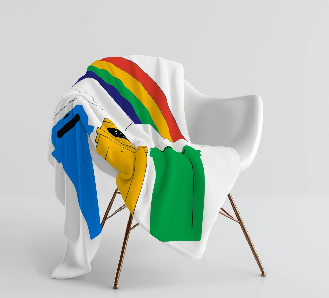 Arcobaleno e nuvole coperta in pile da OUR SHOP