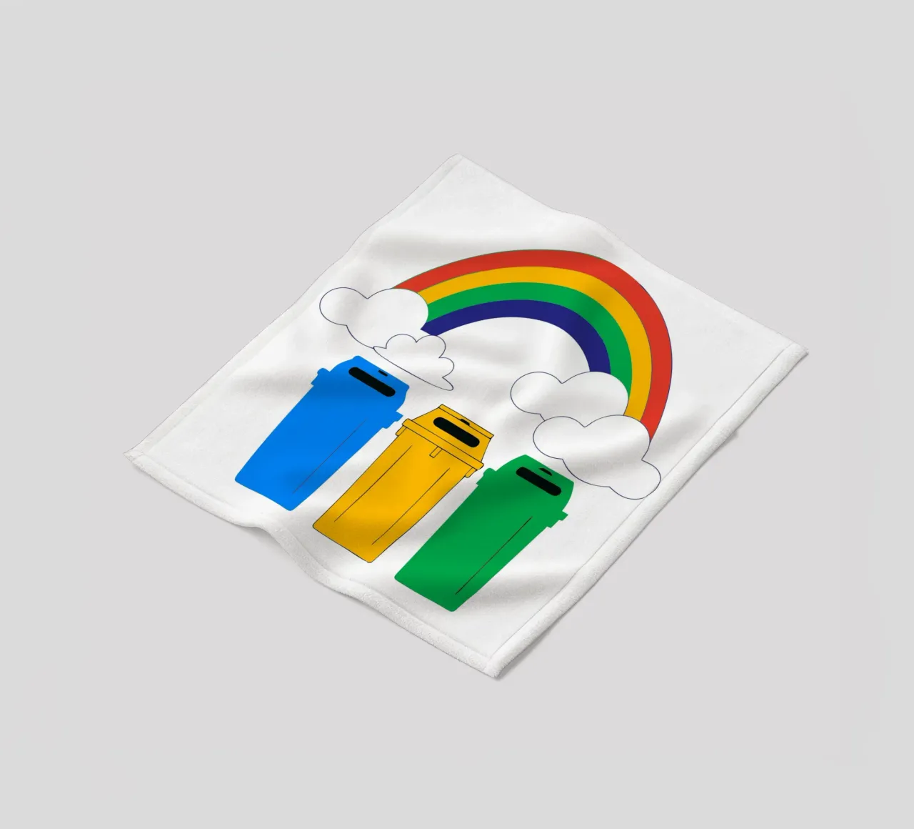 Arcobaleno e nuvole coperta in pile da OUR SHOP
