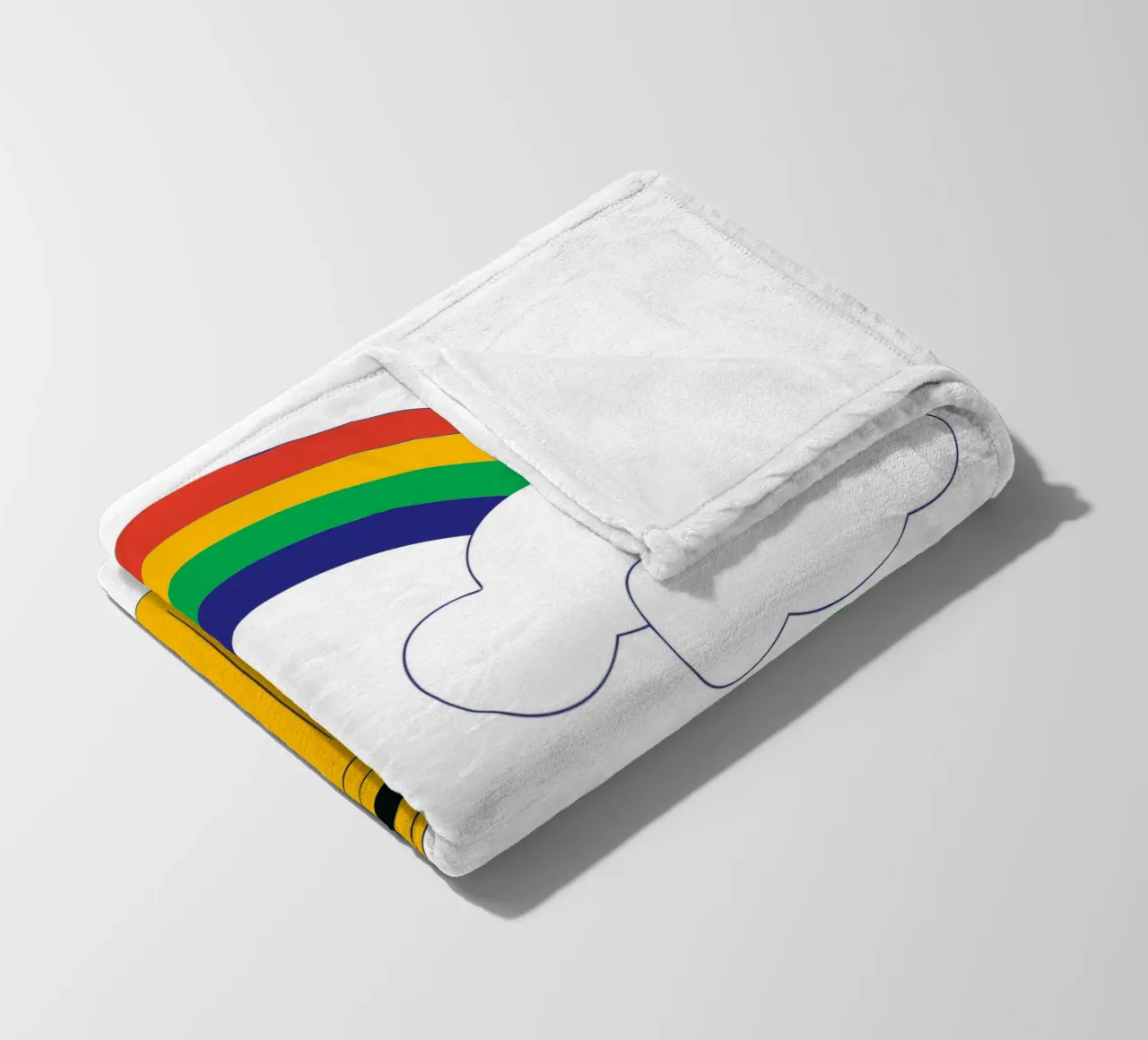 Arcobaleno e nuvole coperta in pile da OUR SHOP