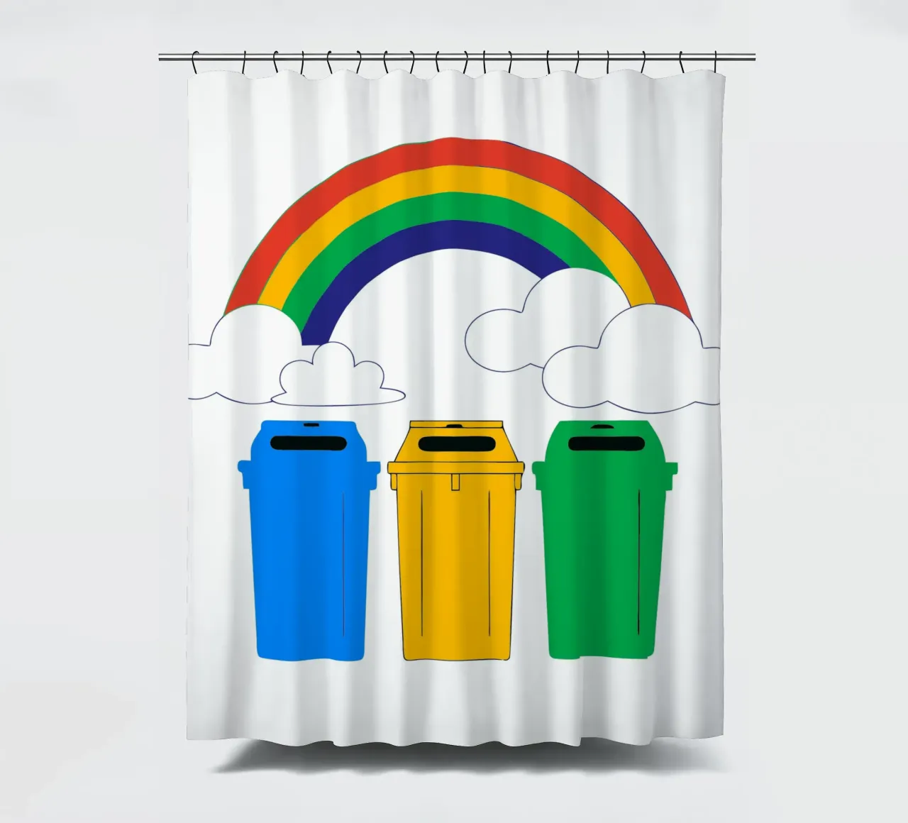 Rainbow and Clouds shower curtain by OUR SHOP