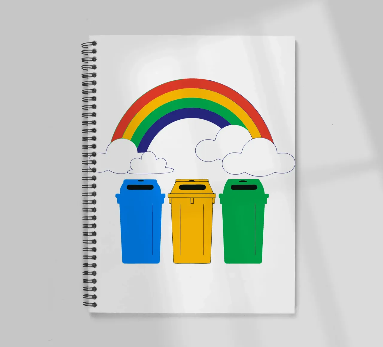 Rainbow and Clouds spiral notebook by OUR SHOP
