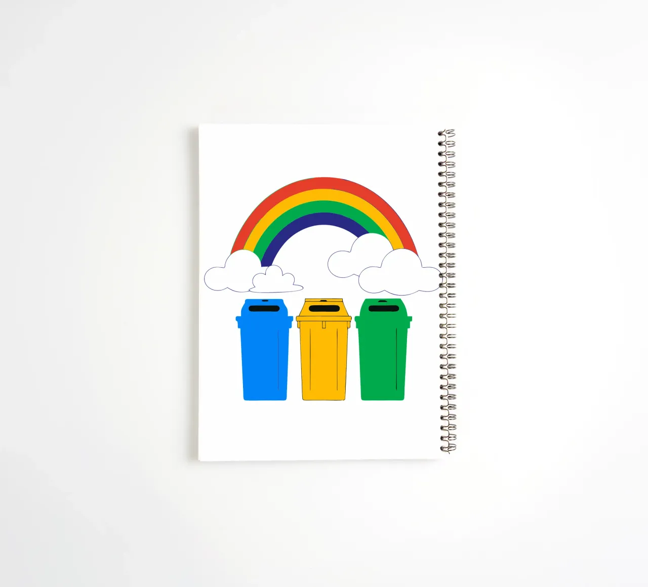 Rainbow and Clouds spiral notebook by OUR SHOP