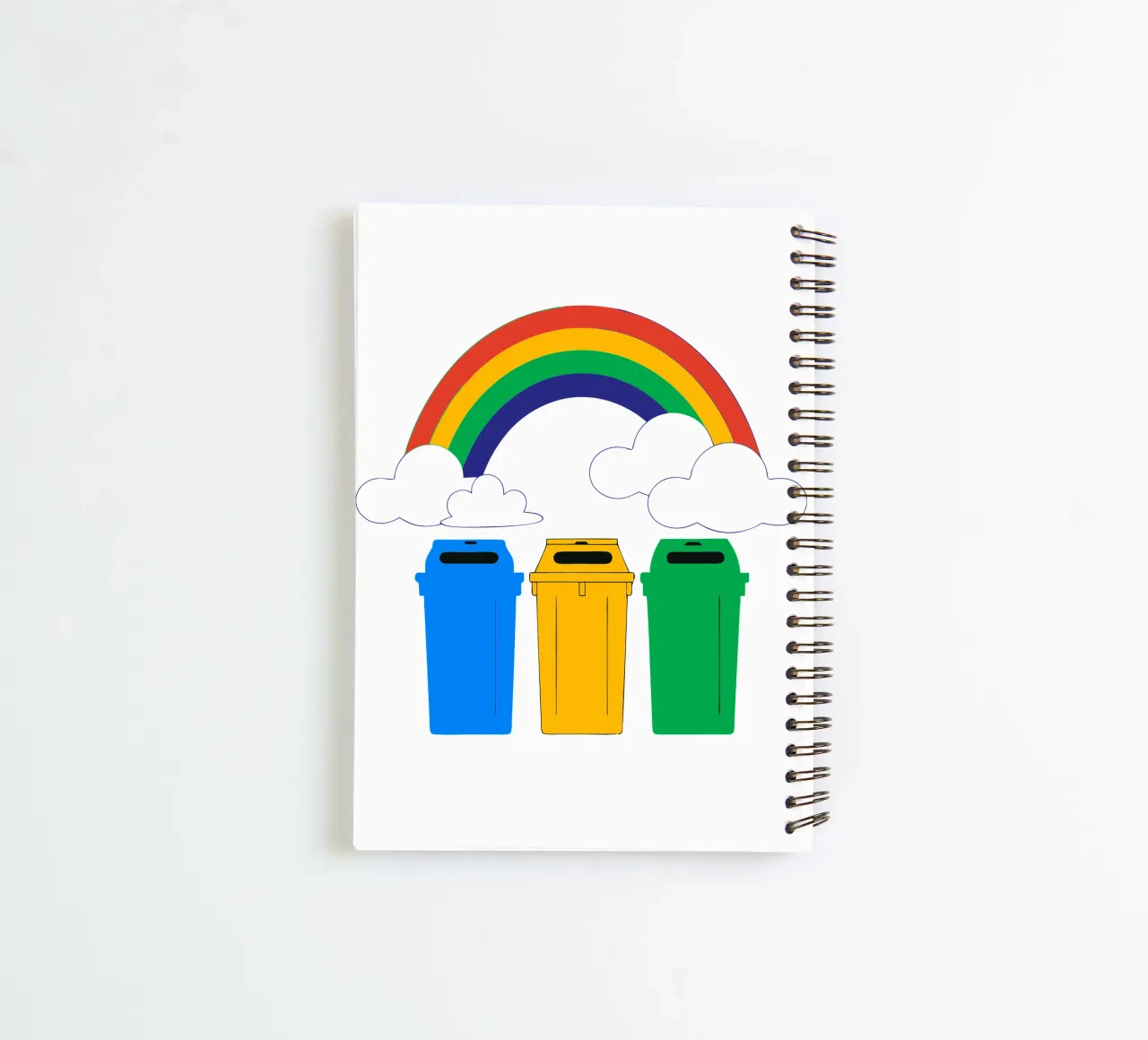 Rainbow and Clouds spiral notebook by OUR SHOP
