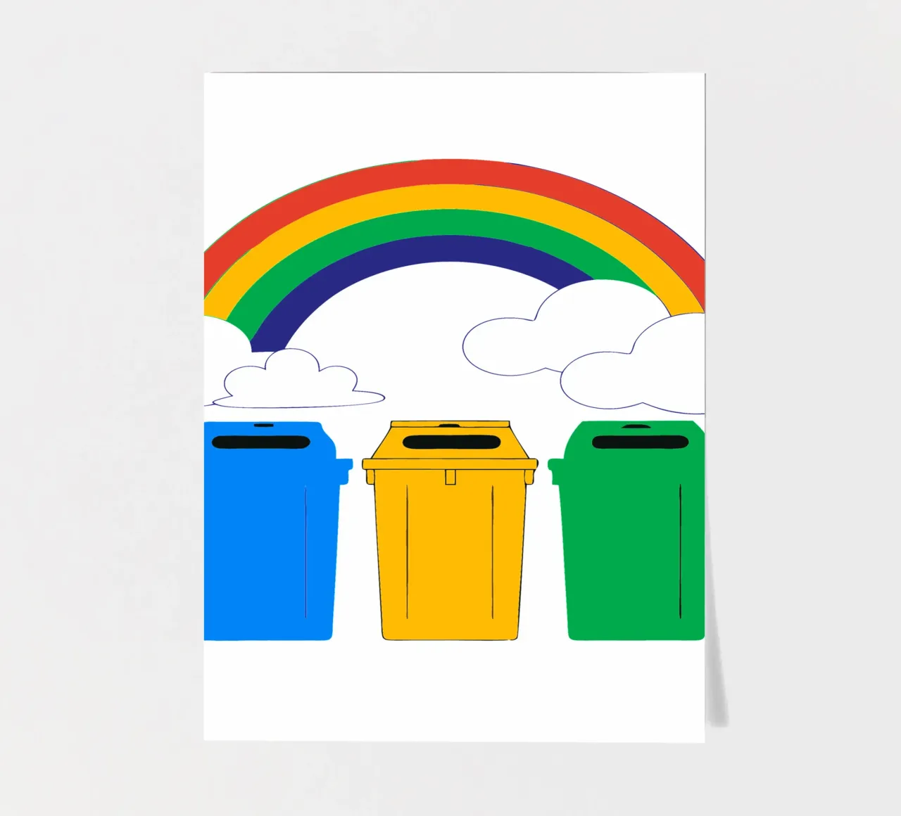 Rainbow and Clouds sticker sheet by OUR SHOP