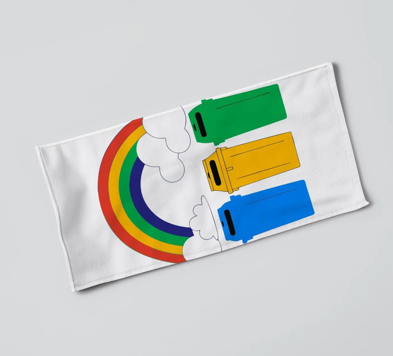 Arc-en-ciel et nuages serviette de bain de OUR SHOP