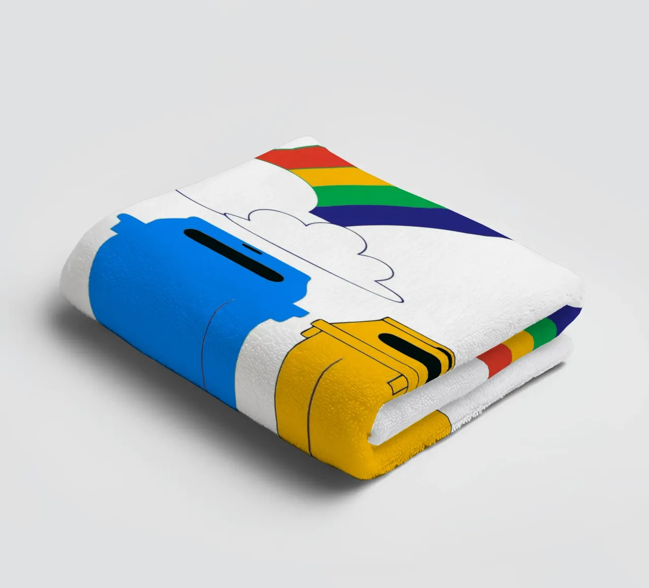 Arc-en-ciel et nuages serviette de bain de OUR SHOP