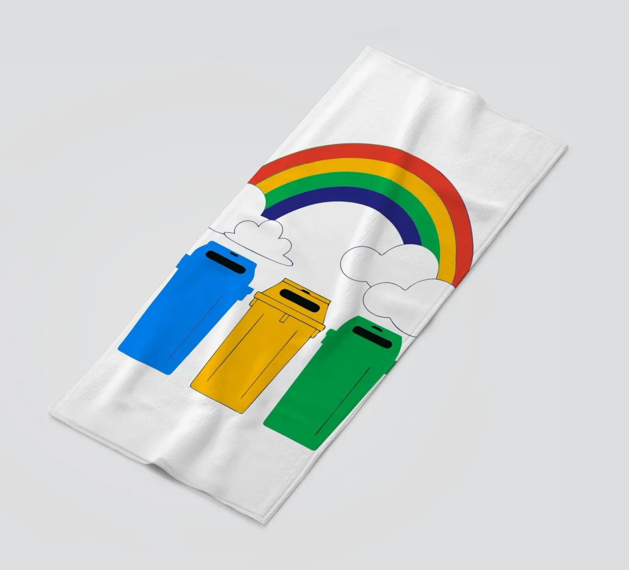 Arcobaleno e nuvole telo mare da OUR SHOP