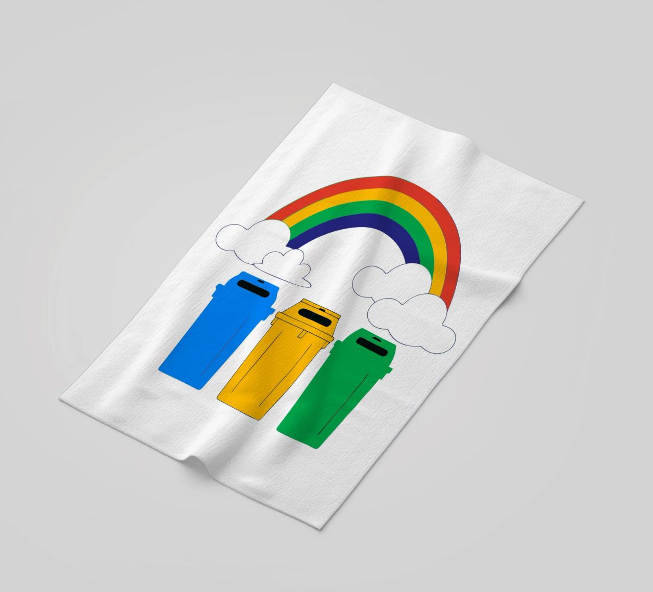 Arcobaleno e nuvole telo mare da OUR SHOP