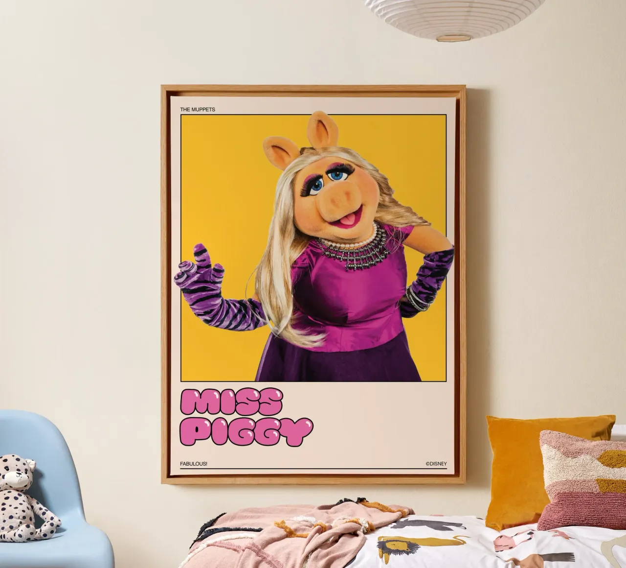 Miss Piggy canvas met Baklijst van The Muppets