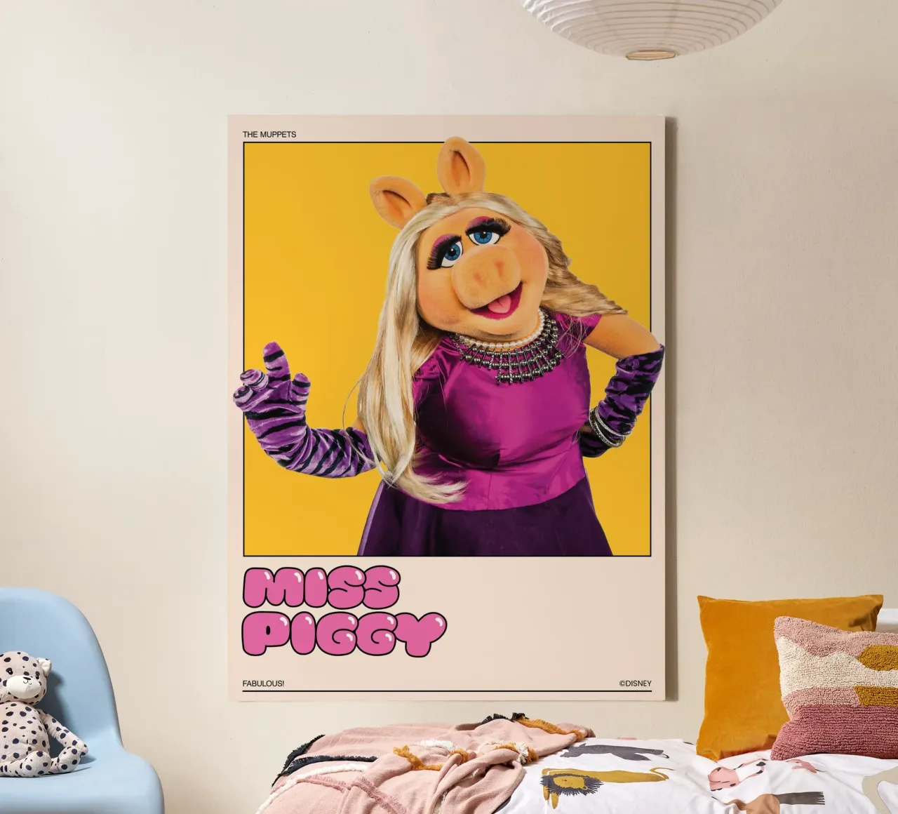 Miss Piggy canvas met Baklijst van The Muppets