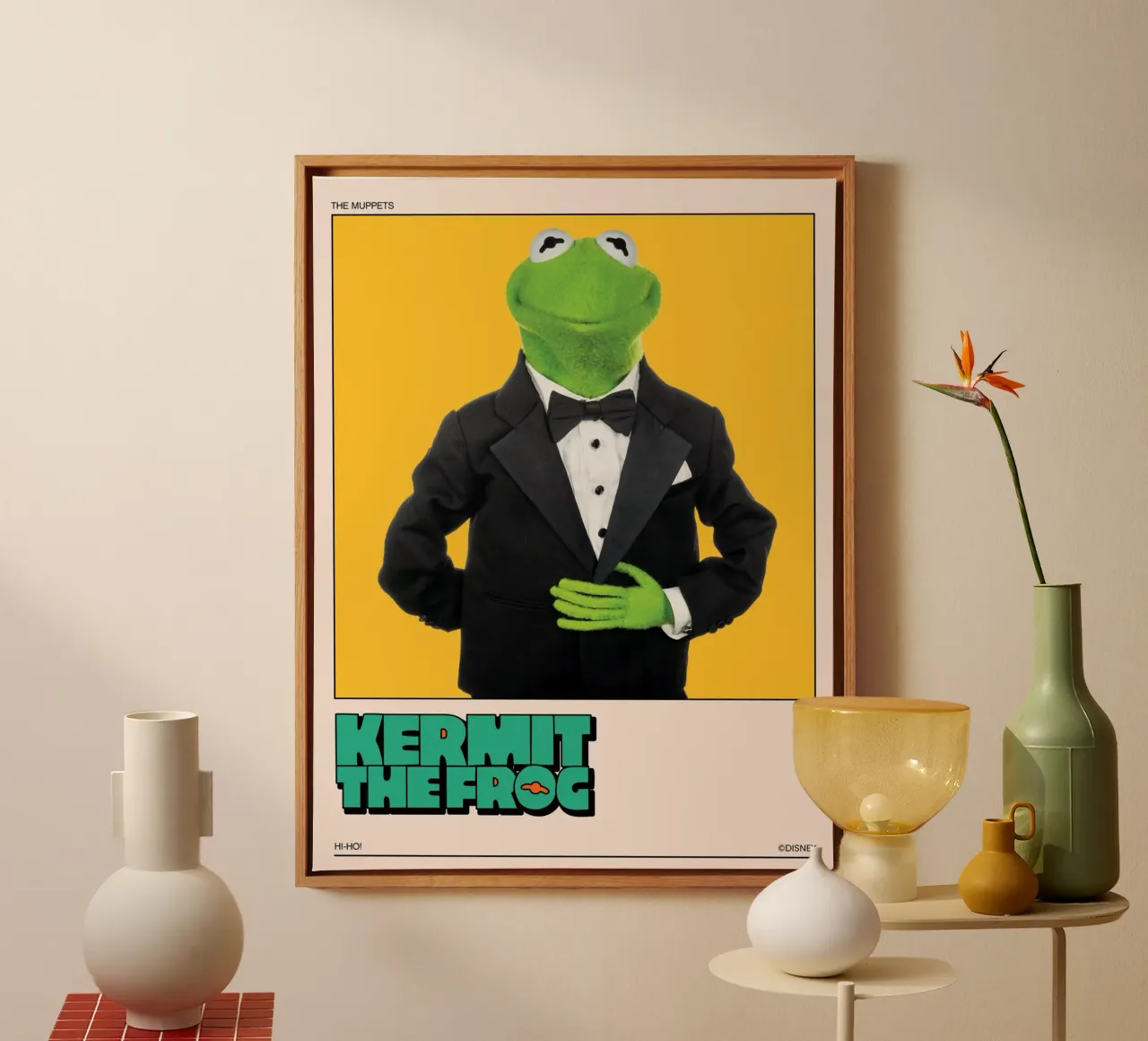 Kermit the Frog II canvas met Baklijst van The Muppets