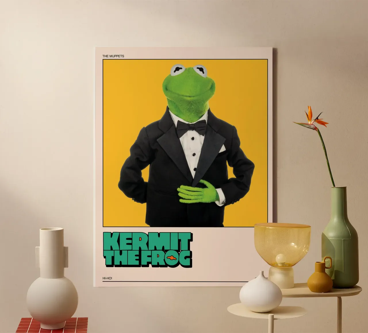 Kermit the Frog II canvas met Baklijst van The Muppets