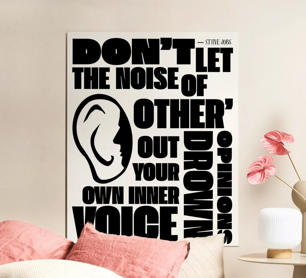 citazioni - Steve Jobs poster con telaio in alluminio da moraaGP