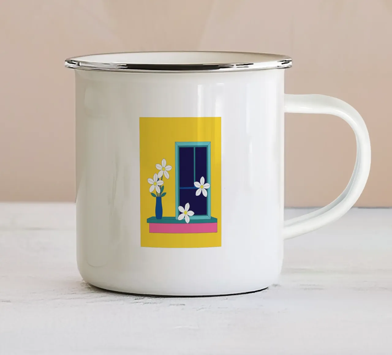 Fiore di gelsomino tazza in smalto da OUR SHOP