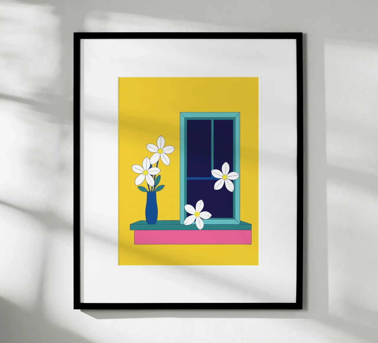 Fiore di gelsomino poster con telaio in plastica da OUR SHOP