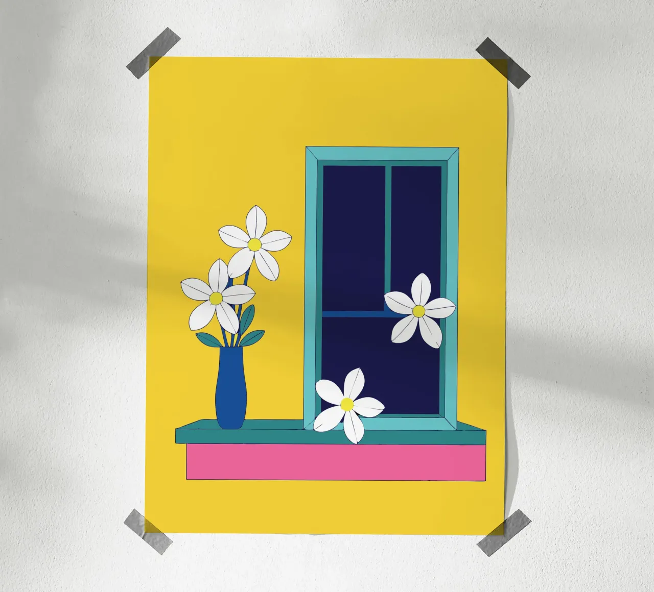 Fiore di gelsomino poster con telaio in plastica da OUR SHOP