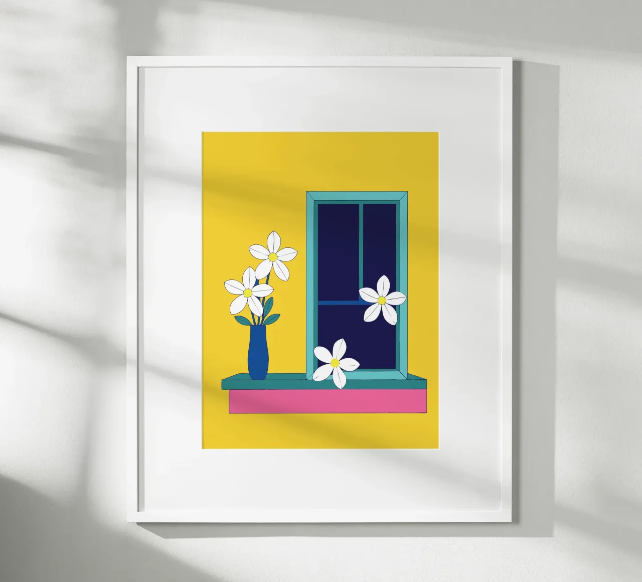 Fiore di gelsomino poster con telaio in plastica da OUR SHOP