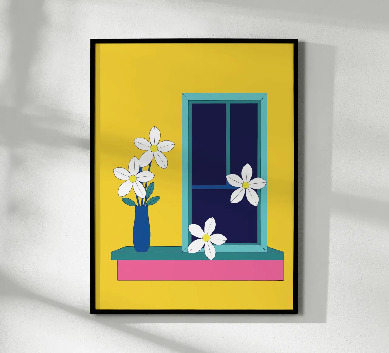 Fiore di gelsomino poster con telaio in plastica da OUR SHOP