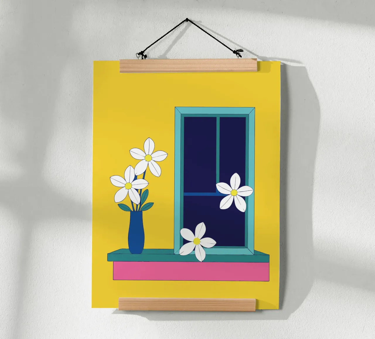 Fiore di gelsomino poster con telaio in plastica da OUR SHOP