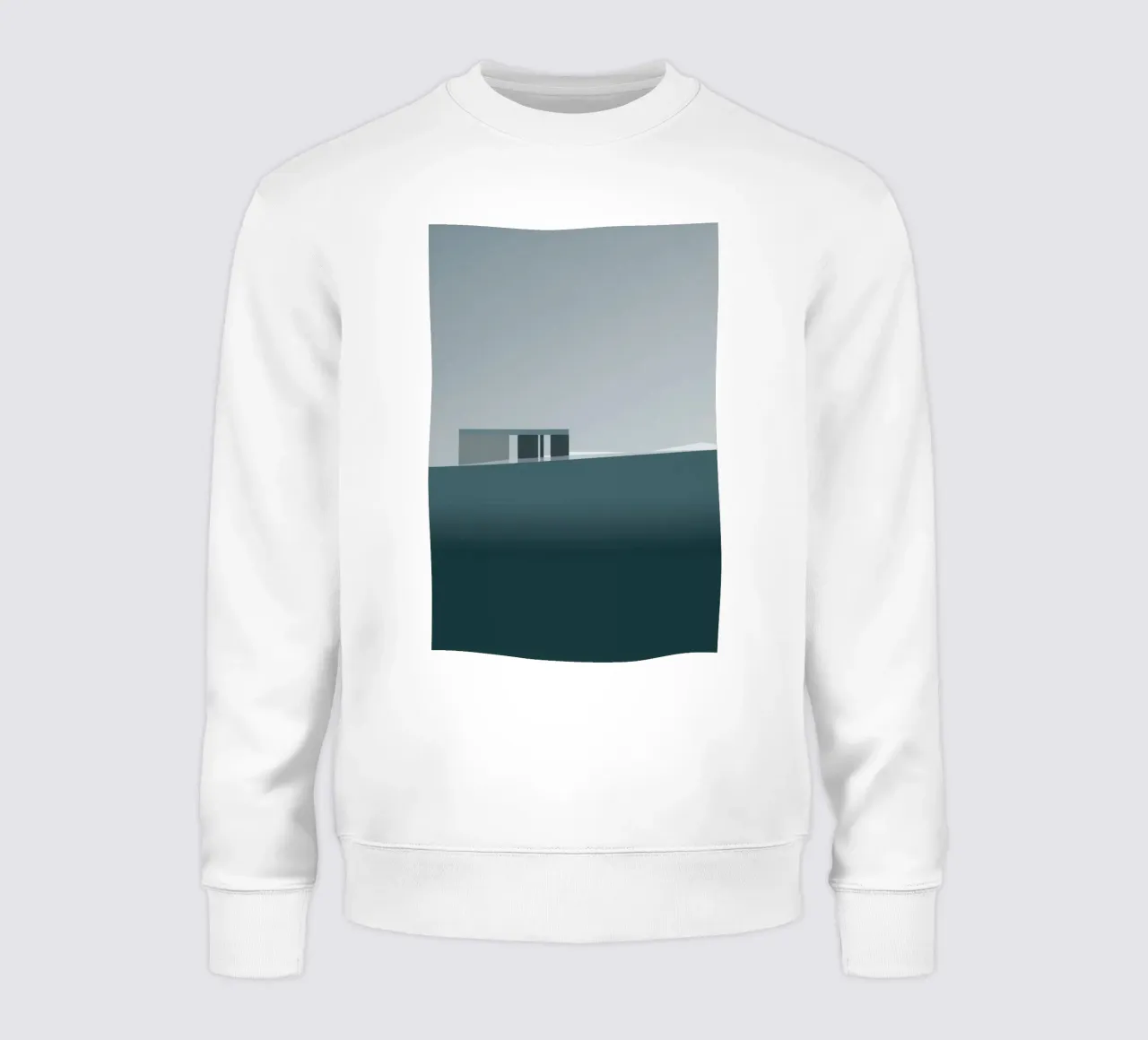 Arctic silence - Reykjavik on the edge of the void sweatshirt by Affiches Minimalistes