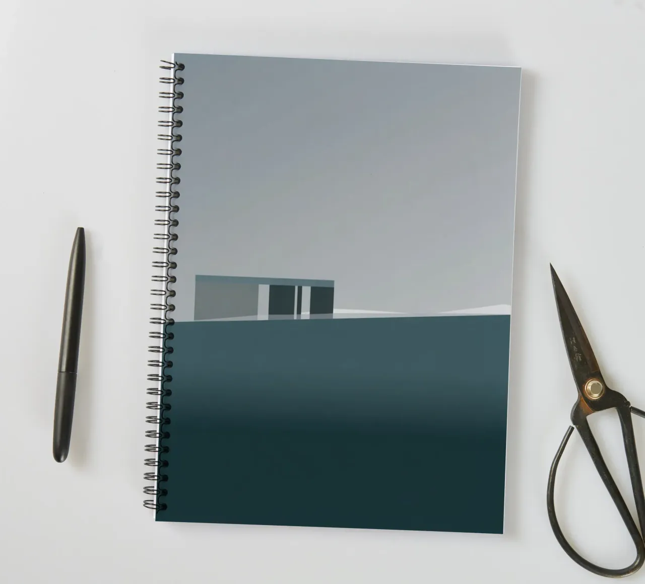 Arctic silence - Reykjavik on the edge of the void spiral notebook by Affiches Minimalistes