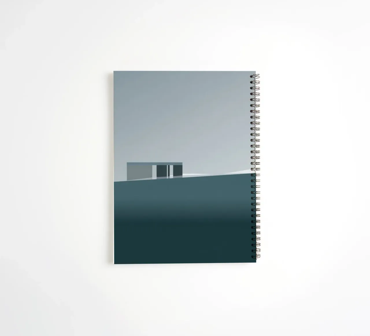 Arctic silence - Reykjavik on the edge of the void spiral notebook by Affiches Minimalistes