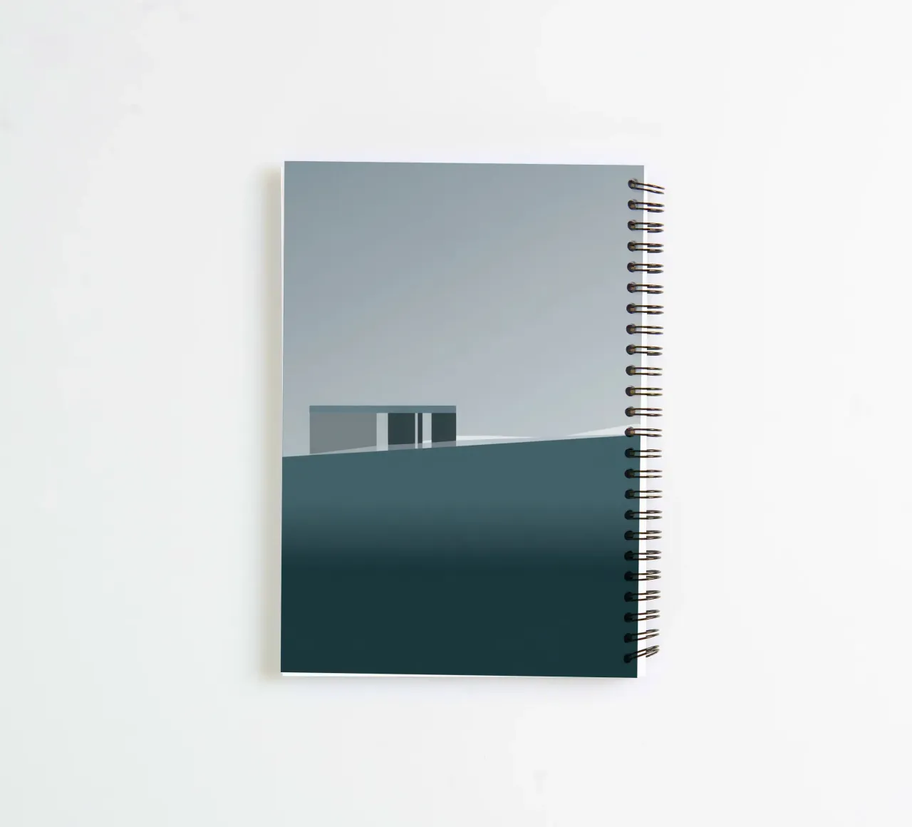 Arctic silence - Reykjavik on the edge of the void spiral notebook by Affiches Minimalistes