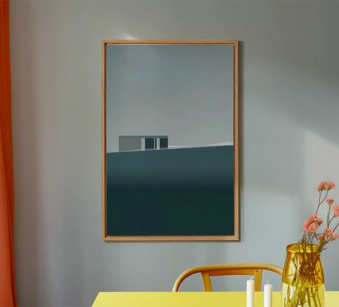 Arctic silence - Reykjavik on the edge of the void alu-dibond by Affiches Minimalistes