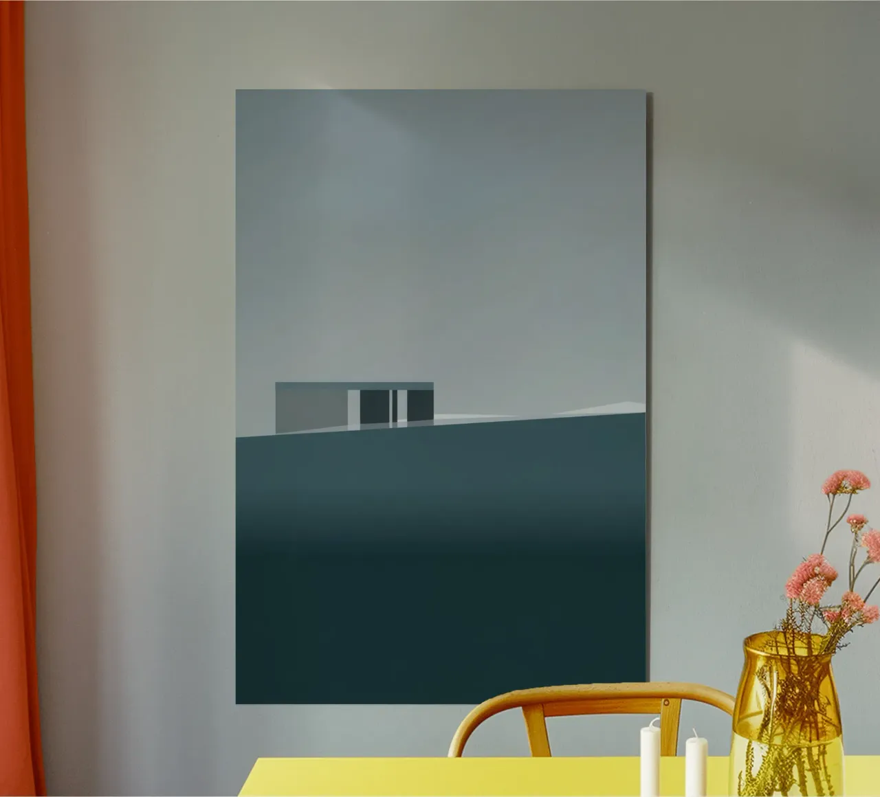 Arctic silence - Reykjavik on the edge of the void alu-dibond by Affiches Minimalistes
