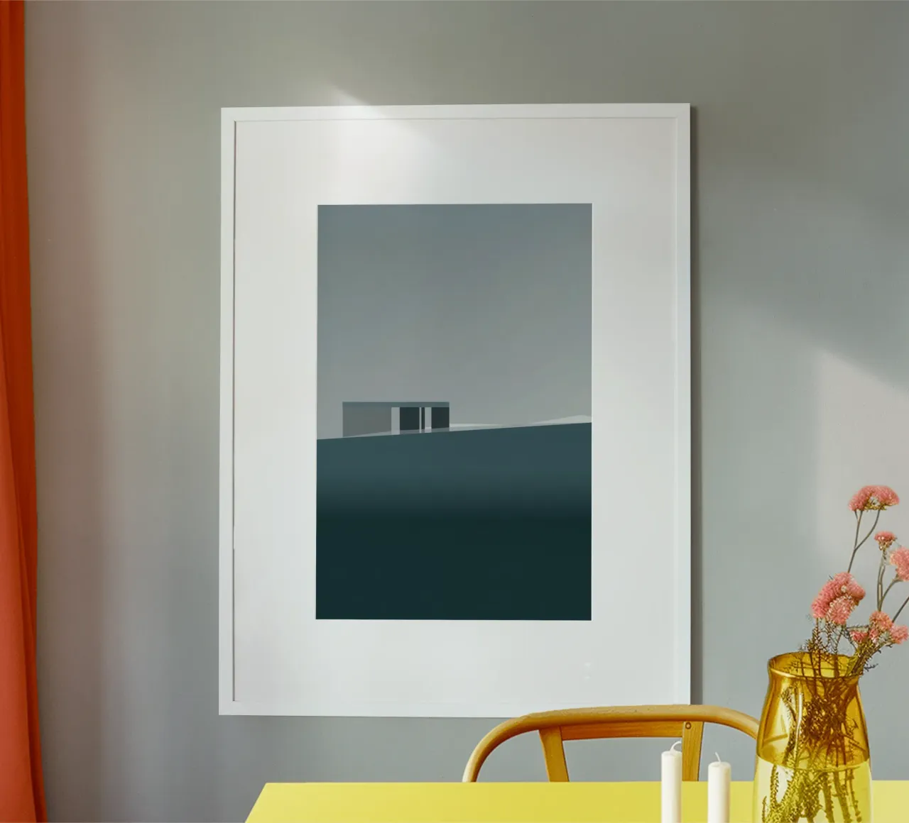 Arctic silence - Reykjavik on the edge of the void hahnemühle by Affiches Minimalistes