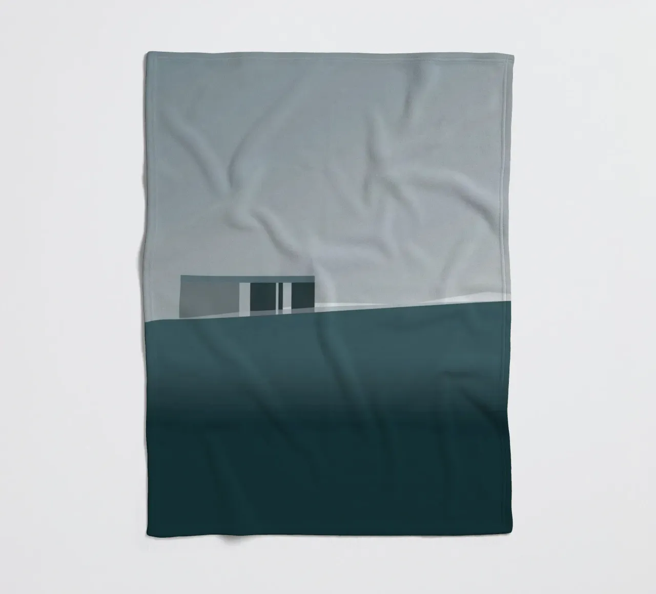 Arctic silence - Reykjavik on the edge of the void fleece blanket by Affiches Minimalistes