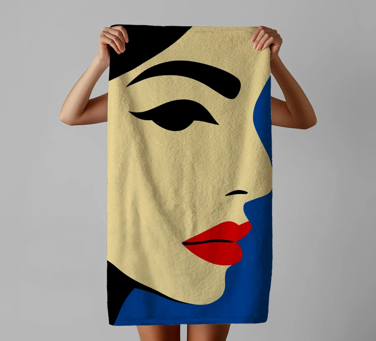 Red Lips Rule towel by SMPLE