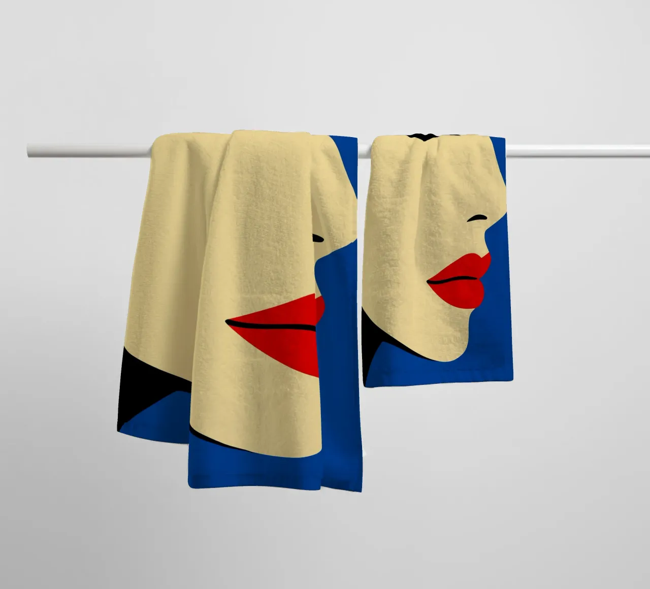 Red Lips Rule towel by SMPLE