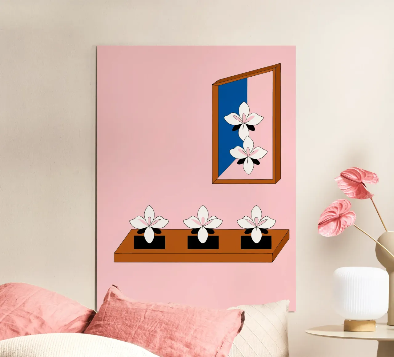 Fiore di gelsomino poster con telaio in plastica da OUR SHOP