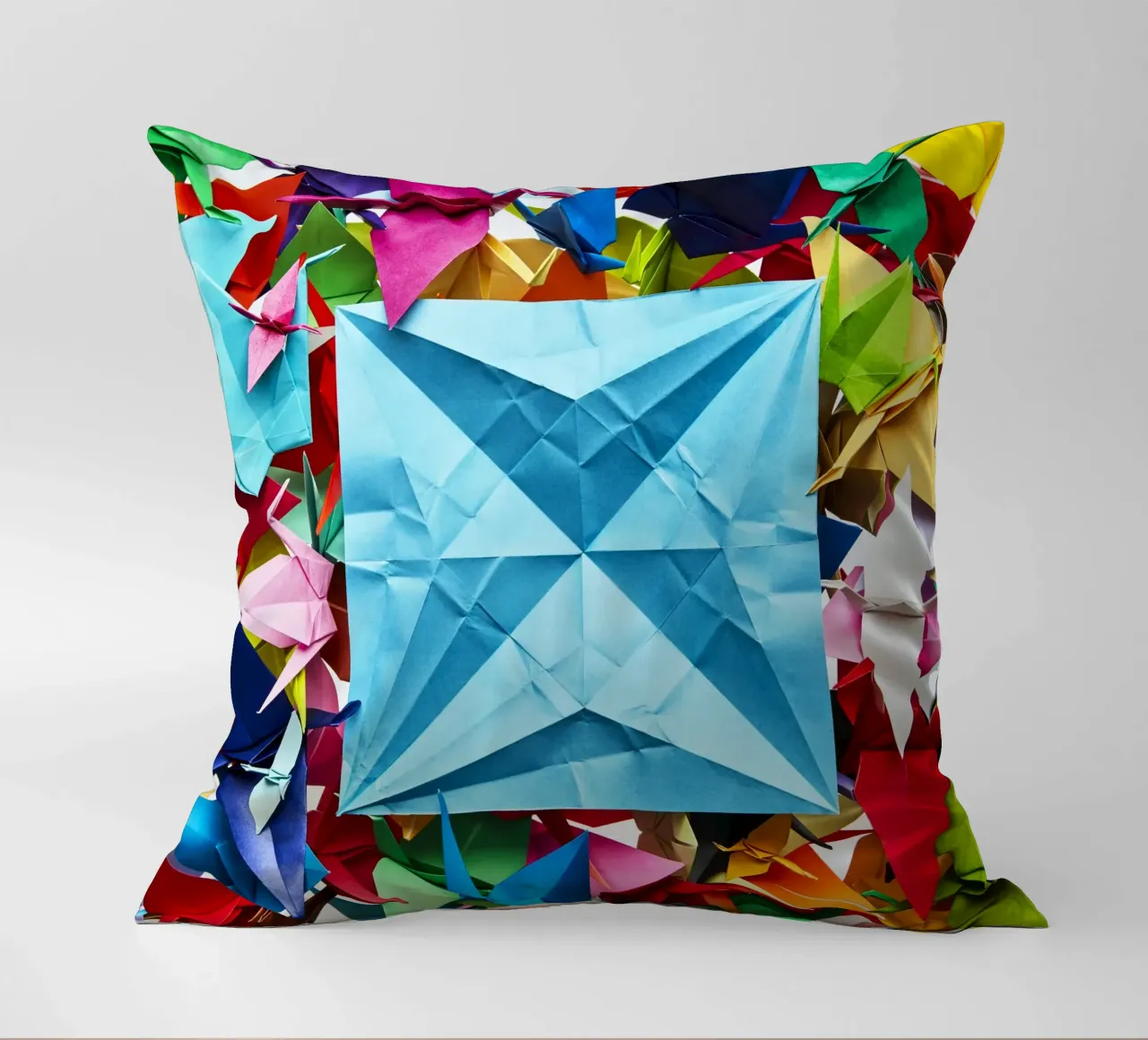 The Unfolded Crane cuscino da Kyla Elaine