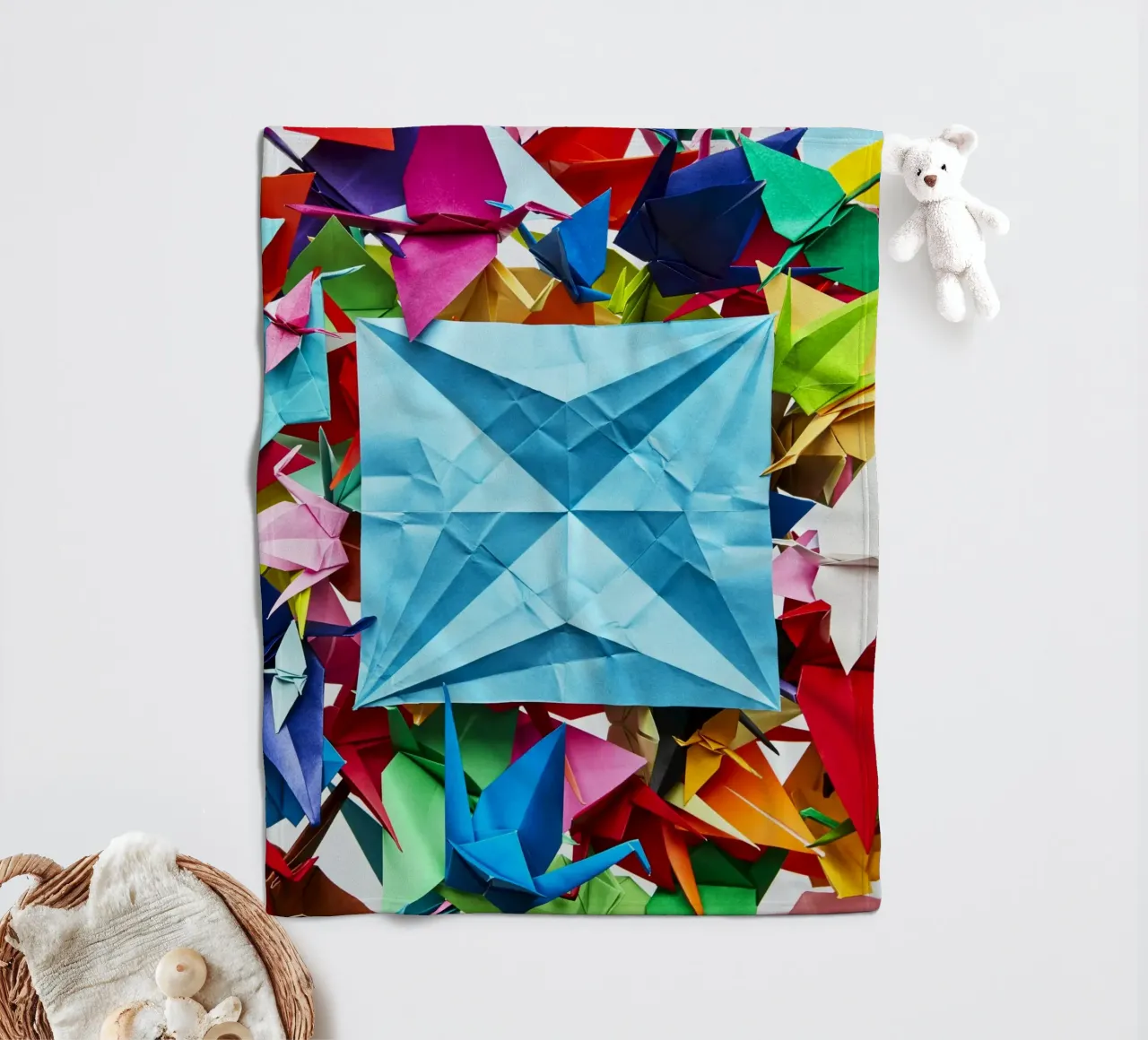 The Unfolded Crane coperta in pile da Kyla Elaine