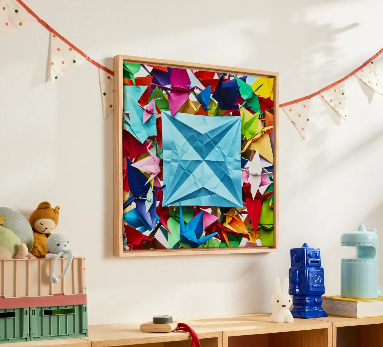 The Unfolded Crane tela con Cornice a cassetta da Kyla Elaine